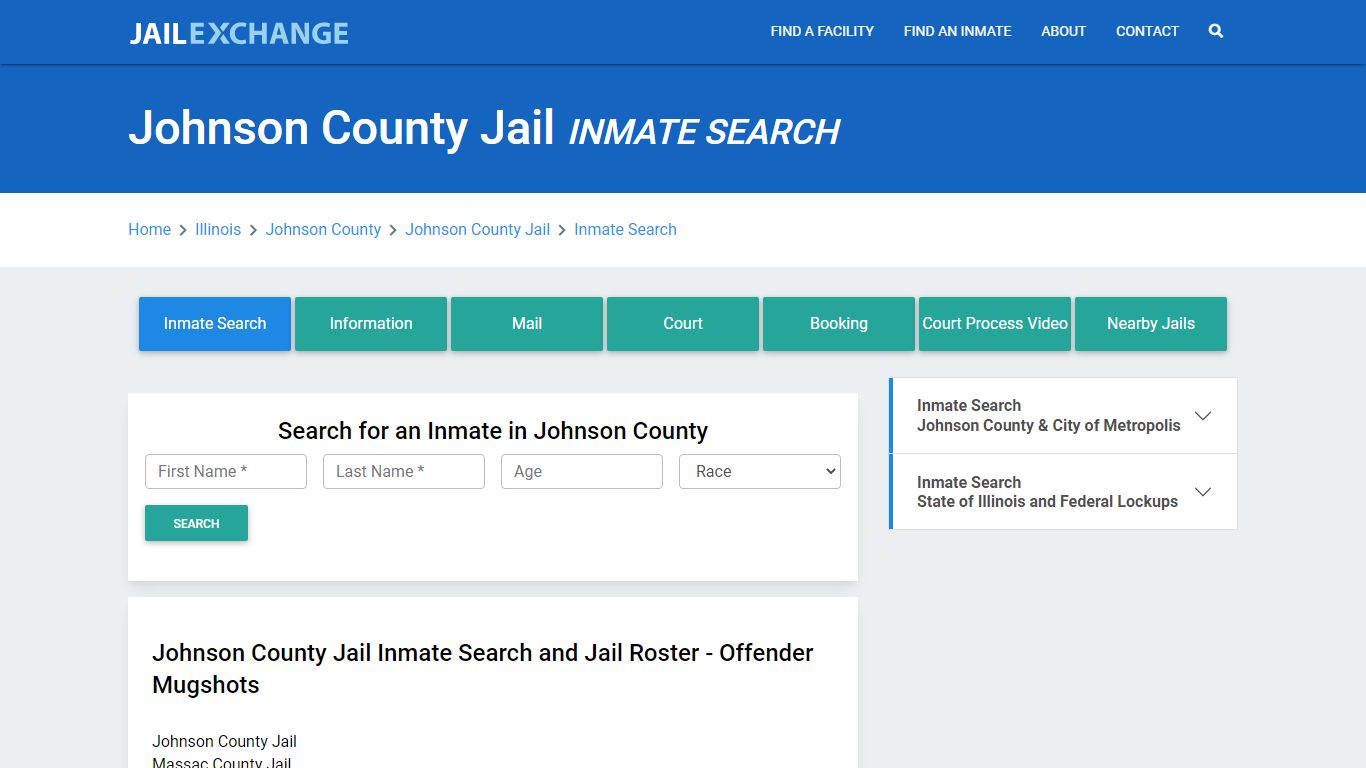 Johnson County Jail, IL Inmate Search: Roster & Mugshots