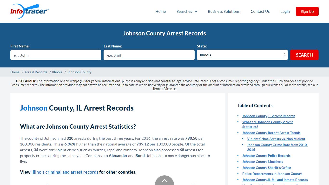 Johnson County, IL Arrests, Mugshots & Jail Records - InfoTracer